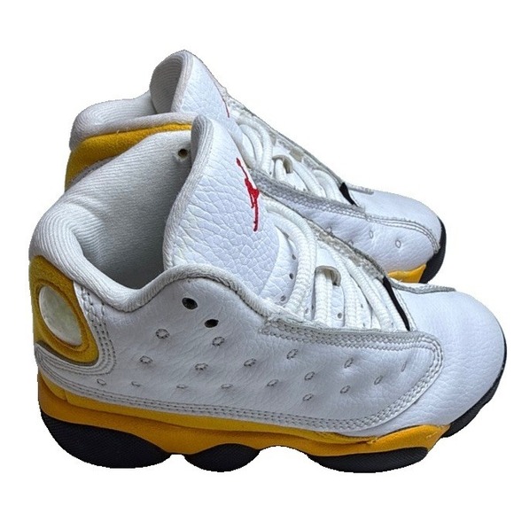 Jordan Other - Jordan 13s For Kids White And Yellow Gently Used Size 12c